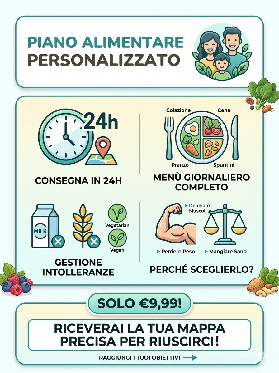 PIano Alimentare Personalizzato (Consegna in 24h)